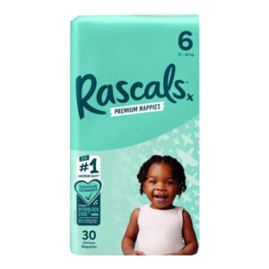 Rascals Premium Adhesive Junior Kids Nappy Diapers Size 6 (15-20kg) - 30 Pieces