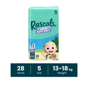 Rascals Premium Cocomelon Training Diaper Pants- Size 5, 13-18 kg, 28 Count